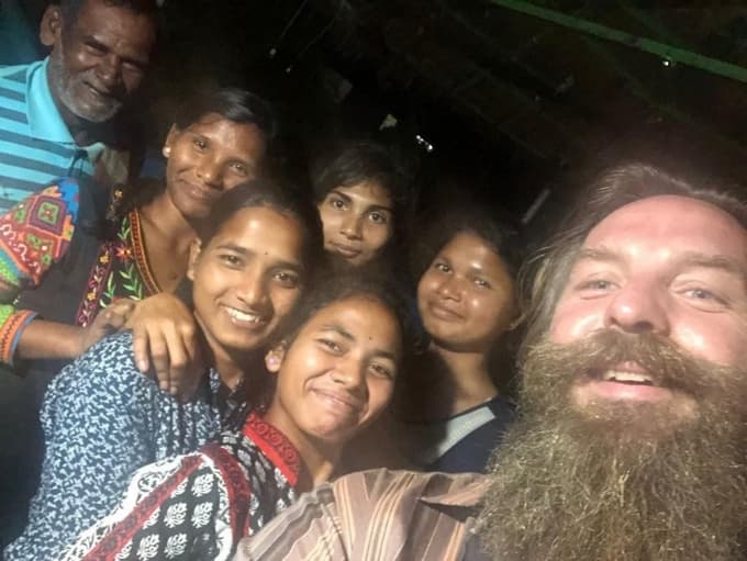 Holger visiting the orphanage